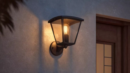 INARA E27 IP44 LED fasádní nástěnné svítidlo lucerna černá PHILIPS HUE