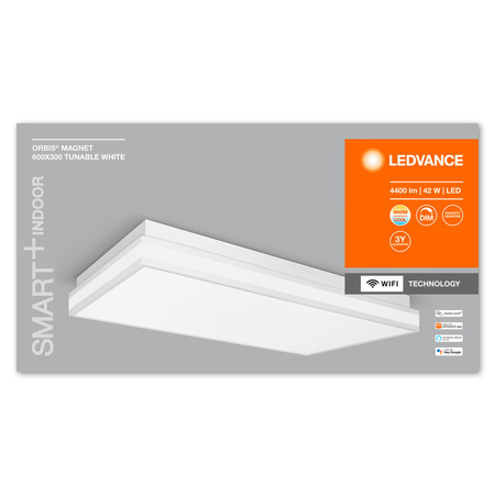 Přisazené LED stropní svítidlo ORBIS MAGNET 42W 4200lm CCT 60x30cm SMART+ WiFi LEDVANCE