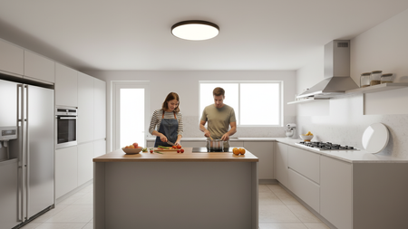 Stropní světlo Plafond LED 18W 1400lm 4000K neutrální bílá s výměnným černým nebo bílým rámečkem Ecolight