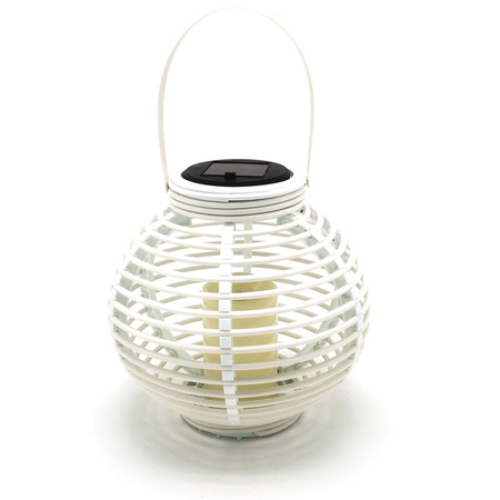 LED solární zahradní lampa. závěsná LAMPA. bílá. efekt plamene