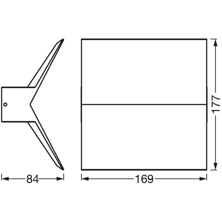 Nástěnné svítidlo fasádní nástěnné svítidlo 9.5W 580lm 3000K Endura STYLE BAT WALL LEDVANCE