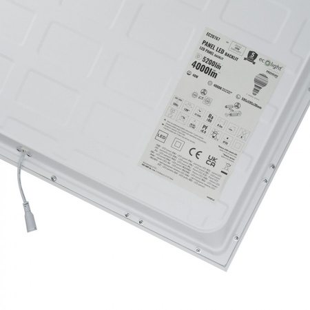 LED panel 60x60 pro zapuštěnou montáž 40W 4000lm 4000K neutrální bílá podsvícený Ecolight
