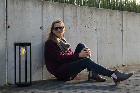 Venkovní zahradní svítidlo VIMO E27 IP44 80cm Stožár Black Kanlux