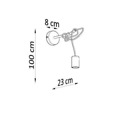 Nástěnná lampa LED EDISON E27 černá SOLLUX