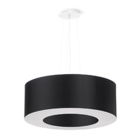 SATURNO LED závěsné stropní svítidlo 5xE27 Lustr 50 cm černý SOLLUX
