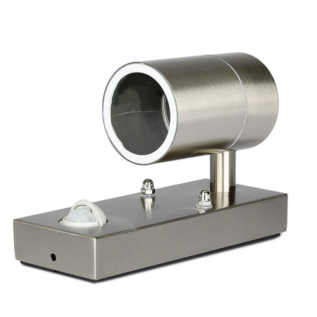 Zahradní svítidlo fasádní nástěnné svítidlo GU10 IP44 se snímačem pohybu stříbrná VT-7621 V-TAC