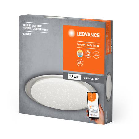 LED stropní svítidlo ORBIS SPARKLE 24W 2400lm CCT 46cm SMART+ WIFI LEDVANCE