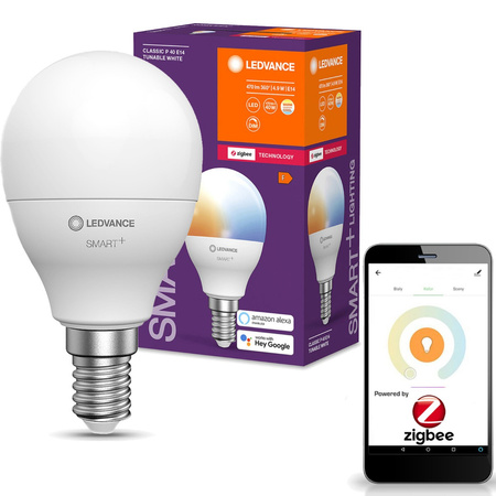 E14 P45 4.9W 470lm CCT LEDVANCE SMART+ ZigBee stmívatelná LED žárovka