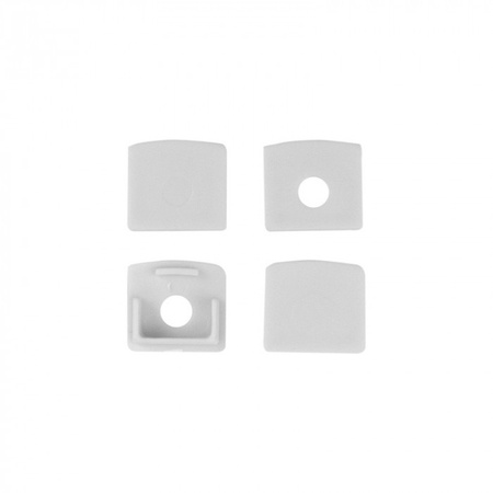 Hliníkový LED profil pro sádrokarton REGIPS Zapuštěný skrytý bílý 2m se stínítkem z mléčného skla pro LED pásky + krytky Ecolight řady GP