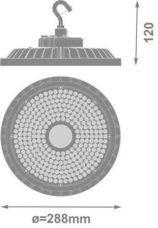 LED průmyslové svítidlo 195W 35100lm černé IP66 IK10 High Bay V Ledvance