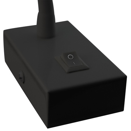 Nástěnná LED lampa Flexibilní nástěnná lampa na čtení LEO 3W 4000K Černá