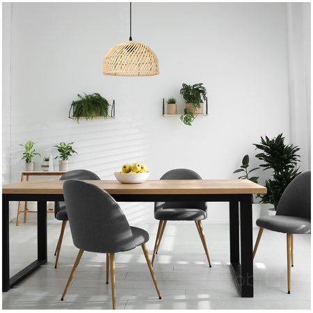 Bambusová dekorativní závěsná lampa Riga Kobi E27