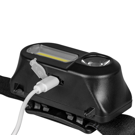 Dobíjecí čelová svítilna 250lm XPE + COB LED 7 režimů VAYOX