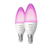 2PAK LED žárovka svíčka E14 B39 5,3W CCT RGB PHILIPS HUE White & COLOR Ambiance Bluetooth Zigbee