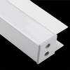 Nábytkový Eloxovaný Hliníkový Profil pro LED Pásky KM48, Stříbrný 2m + Mléčná Krytka + Záslepky LUMILED