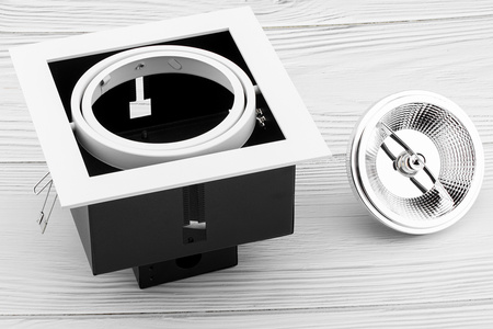 Halogenová Podhledové svítidlo GU10, ES111 Nastavitelná Čtvercová Bílá CANIS LUMILED