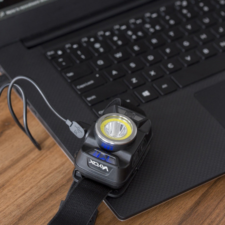 Dobíjecí LED čelovka s pohybovým senzorem XTE 5W + COB 10W VA0025 VAYOX