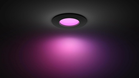 3x LED panel zapuštěný pod omítku 8,3 W 1000 lm IP44 bílý a barevný Ambiance RGB + TW Black Smart SMART Zigbee Bluetooth Slim Downlights Philips HUE