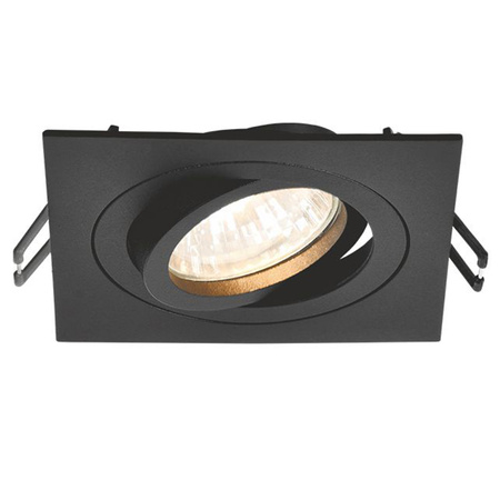 Zapuštěné stropní svítidlo Halogenové GU10 VIDEX černé čtvercové pohyblivé