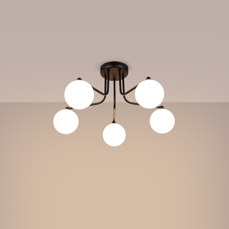 Stropní závěsné svítidlo 5x G9 černá bílá Astral French Sky SL.1663 Sollux