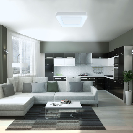 Plafond LED stropní svítidlo pro povrchovou montáž 72W 7500lm 2700-6000K CCT White Stmívatelné + dálkové ovládání EDGE Videx