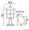 Venkovní zahradní lampa LANTERN E27 Wenecja K 4011/1/KW 45cm černá Su-Ma