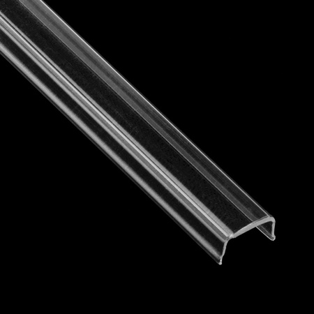 Povrchový Eloxovaný Hliníkový Profil pro LED KM24, Stříbrný 1m + Průhledná Krytka + Záslepky LUMILED