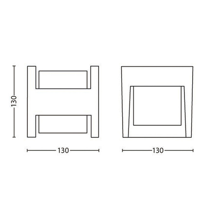 Zahradní nástěnná LED lampa ARBOUR 3,8W 2700K Warm IP44 Up-Down Anthracite PHILIPS