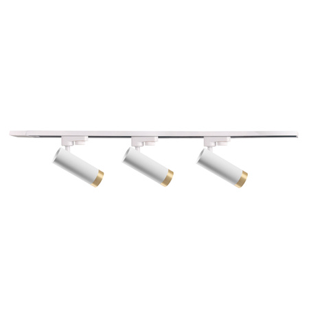 Sada přípojnic 1-fázová lišta + 3x reflektor GU10 bílý FADO Sanico Goldlux