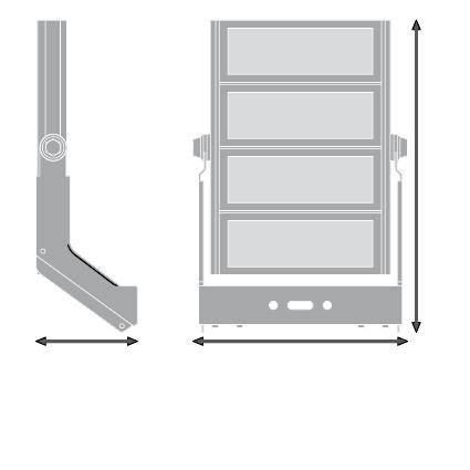 LED reflektor venkovní reflektor 1200W 164000lm 5700K IP66 Reflektor šedý Ledvance