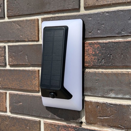 Solární reflektor se senzorem 500lm 5000K Neutrální 120° 3,2V IP54 IK07 Povrchová montáž Bílá VIDEX