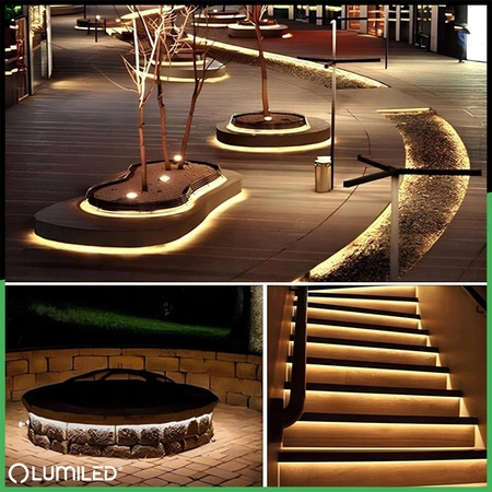 LED solární pásek 150x LED AVERO 3000K teplá bílá IP44 5m LUMILED