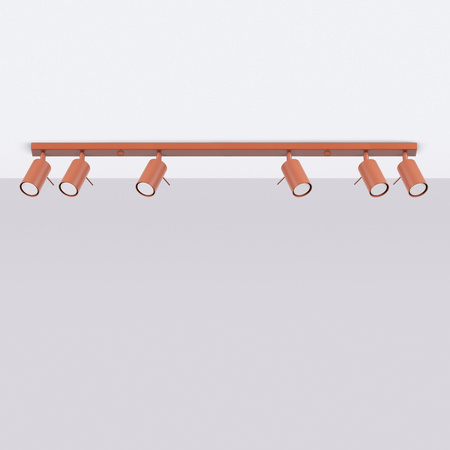 Tuba Spot Reflector Stropní svítidlo 6x GU10 Ochre Red Ring Bittersweet Shimmer SL.1511 Sollux