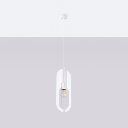 NICUS 1 E27 Bílá moderní stropní závěsná lampa SOLLUX