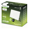 LED reflektor AZZLER 50W 6000lm 4000K IP44 Halogenová venkovní lampa se senzorem pohybu černá LUMILED