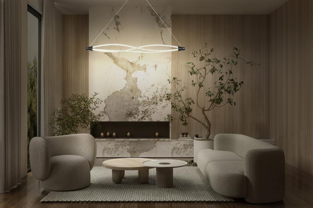 Dekorativní LED stropní závěsná lampa 22W 2400lm 3000K teplá stmívatelná převislá šedá dekorace Ledvance