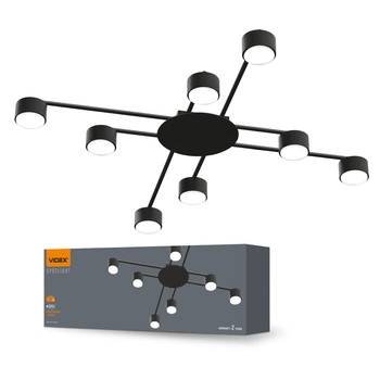 Stropní lustr 8x GX53 LED černý Moderní Videx