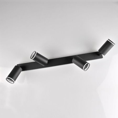 LED PARIS 4 x GU10 Black GOLDLUX (Polux) LED stropní/stěnové světelné pásky