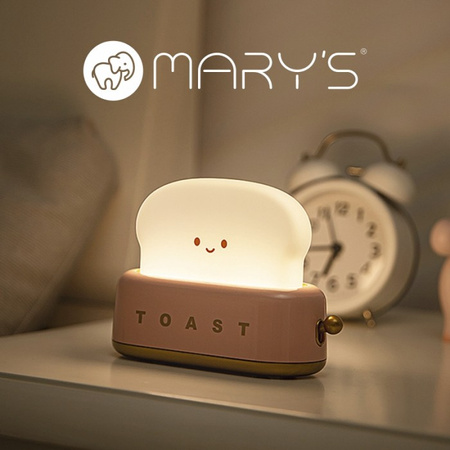Dětské noční světlo LED 1,2W 3000K teplá bílá USB dobíjecí 800mAh růžové TOSTER MARY'S