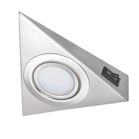Podskříňkové trojúhelníkové svítidlo s vypínačem ZEPO G4 Chrome Matt KANLUX