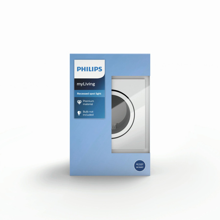 Zásuvné halogenové svítidlo DONEGAL GU10 Square Movable Satin PHILIPS
