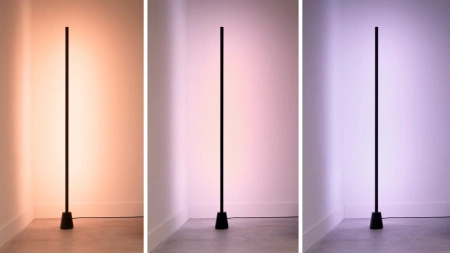 LED herní stojací lampa RGBIC Gradient 135cm podlahové světlo Smart SMART WiFi Bluetooth App WiZ