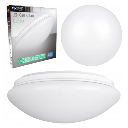 Plafond Stropní svítidlo 2x E27 Koupelna Povrchová montáž IP44 Kulaté bílé LOBO Masterled