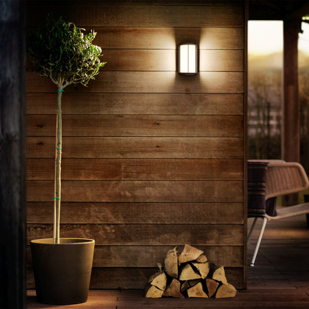 Zahradní nástěnná lampa Venkovní fasádní lampa LED 4,3 W 800 lm 2700 K IP44 Antracit Reese Ultra Efficient Philips