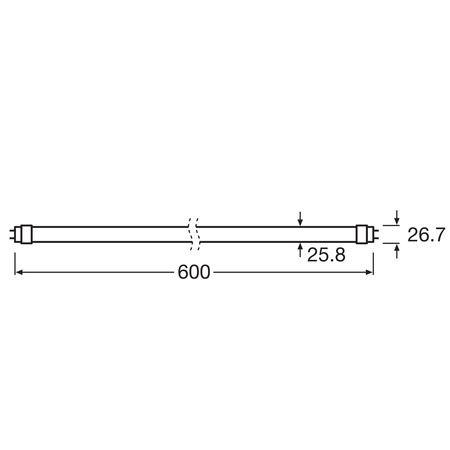 LED zářivka G13 T8 6,8W = 18W 1100lm 4000K neutrální bílá se senzorem pohybu 190° 60cm TUBE Osram