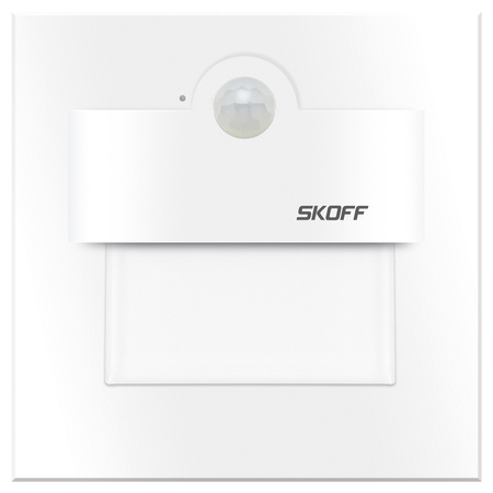 LED schodišťové svítidlo 2.4W 6500K 230V IP20 matná bílá TANGO se snímačem pohybu Skoff