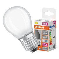 LED žárovka P45 Ball E27 3,4W = 40W 470lm 4000K Neutrální CRI90 300° Stmívatelné vlákno SUPERSTAR PLUS CLASSIC Osram