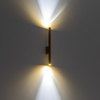 Nástěnné svítidlo na povrch 2x G9 Gold Modern LASER WALL 10562 Nowodvorski