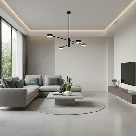 LED závěsné stropní svítidlo 4x GX53 Wall Black OVILO LUMILED