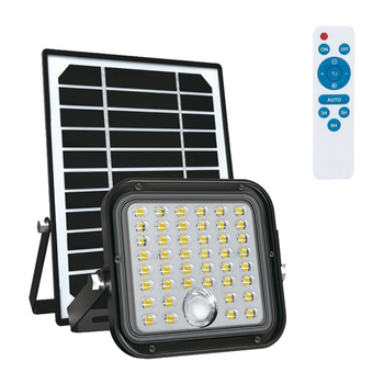 Reflektor LED Solární lampa 10W 4000K 1500lm IP65 pohybový senzor + dálkové ovládání KOBI